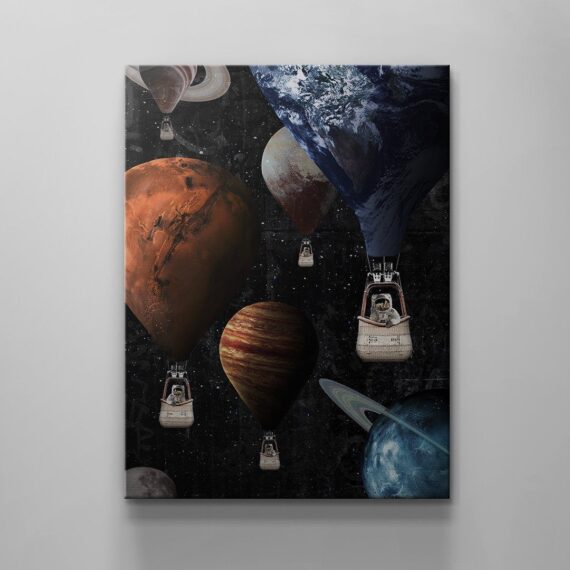 Planet Balloons Canvas Wall Art Decor