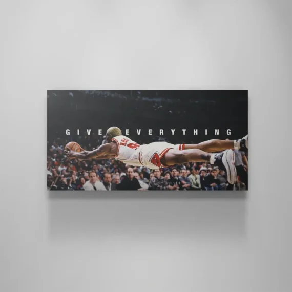 Nba - Give Everything - Dennis Rodman Canvas Wall Art Decor