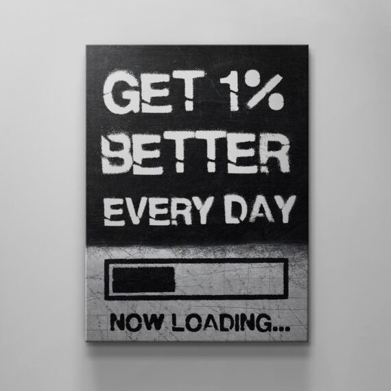 Get 1% Better Every Day Canvas Wall Art Decor