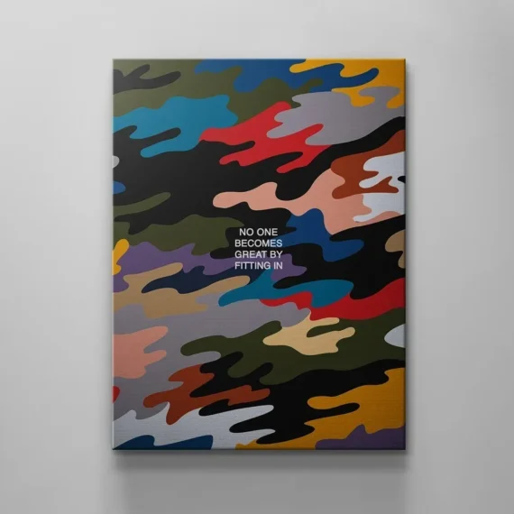 No One Becomes Great By Fitting In Canvas Wall Art Decor