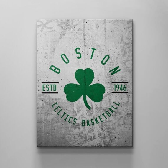 Boston Celtics Badge Canvas Wall Art Decor