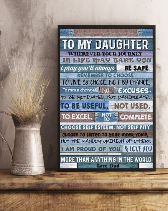 To My Daughter Wall Art/ Decor/ Gift / Poster – Daymira™ Wear For ...