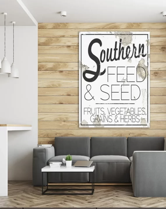 Feed & Seed Farmhouse Decor Wall Art Vintage Signs