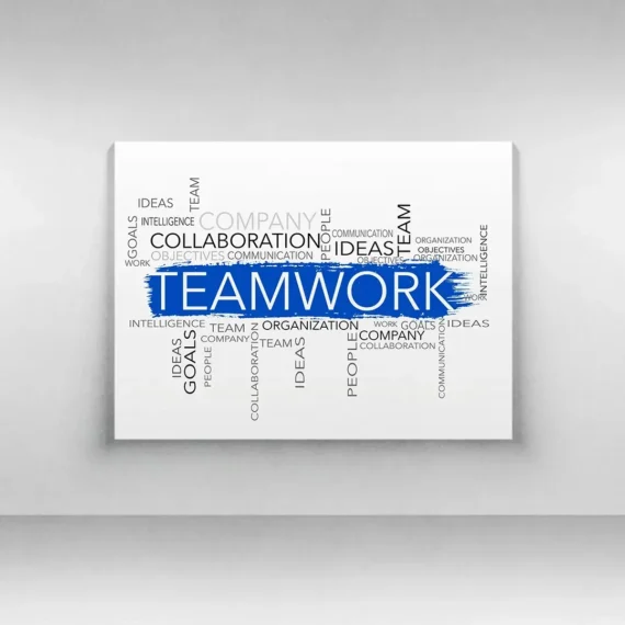 Team Work Canvas Wall Art