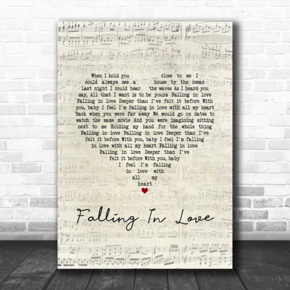 Cigarettes After Sex Falling In Love Script Heart Song Lyric Art Print Daymira™ Wear For 