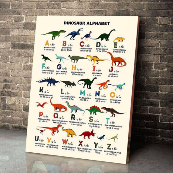 Dinosaur Alphabet Canvas And Poster Wall Decor Visual Art Daymira