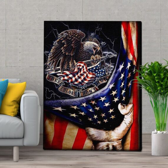 Canvas These Color Don’t Run Since 1975 American Eagle Flag – Matte ...