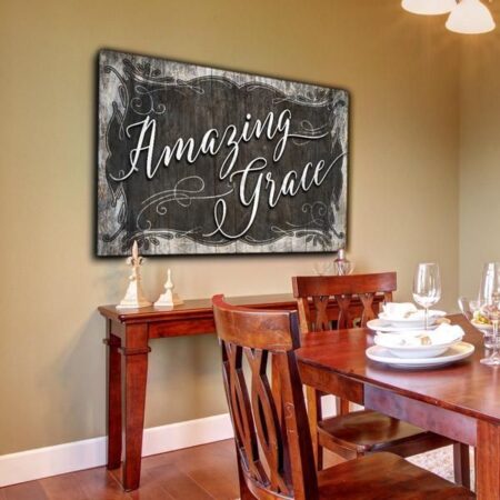 "Amazing Grace" Premium Rustic Canvas