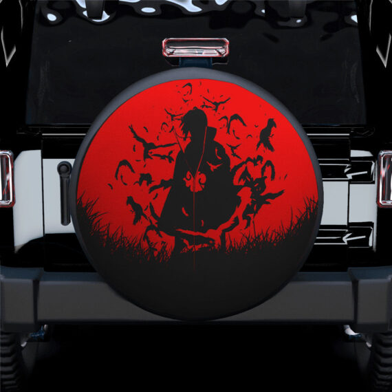 Uchiha Itachi Shadow Spare Tire Covers Gift For Campers - Jeep Tire Covers