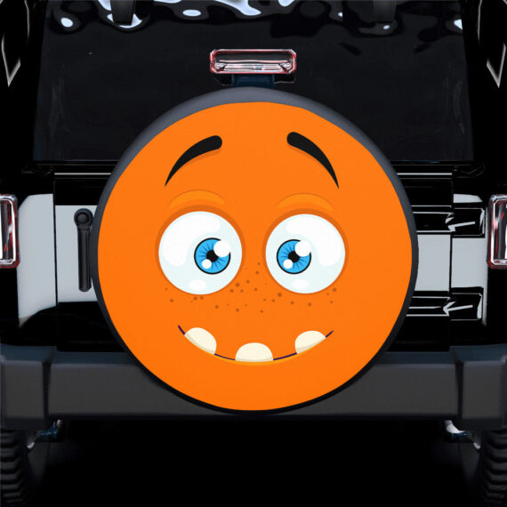 Emotion Orange Face Spare Tire Cover T For Campers Jeep Tire