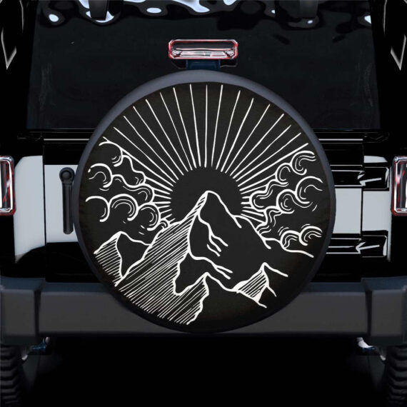 Sunrise on the Mountain Spare Tire Cover Gift For Campers - Jeep Tire Covers