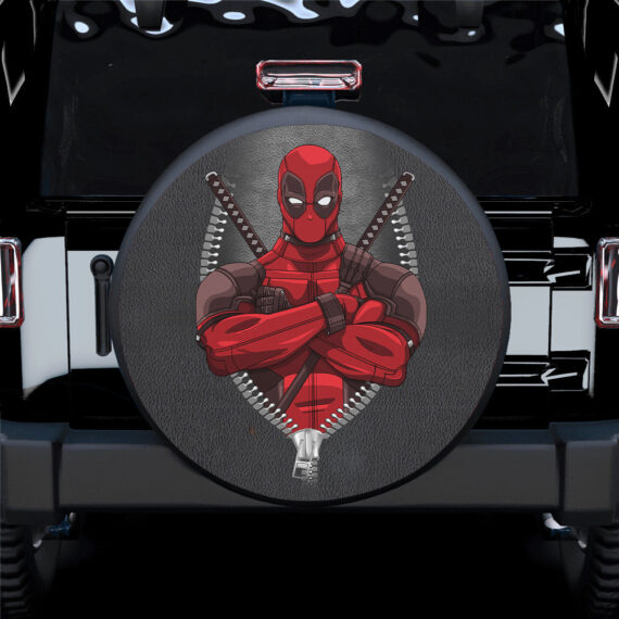 Deadpool Ziper Car Spare Tire Gift For Campers - Jeep Tire Covers