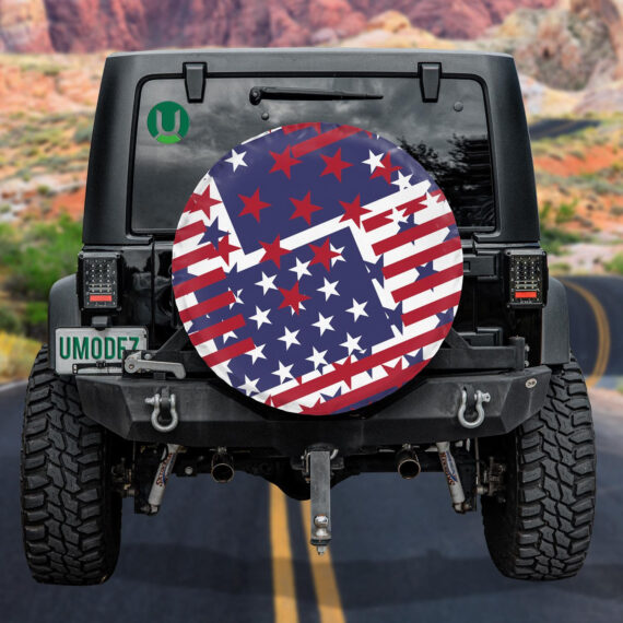 Heart Belong To America Grunge Star Pattern Spare Tire Cover – Jeep ...