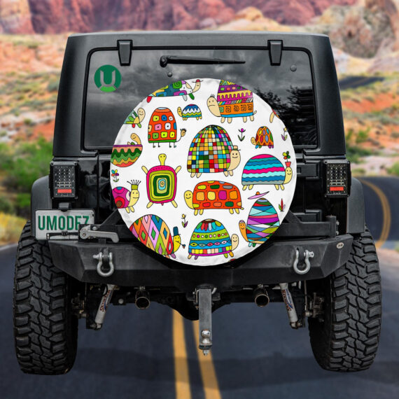 Funny Sea Turtles Collection Colorful Style Spare Tire Cover Jeep Tire Covers Daymira™ Wear