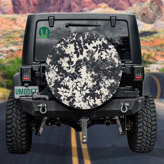 Leaves Shadows Silhouette Above In The Sky Spare Tire Cover – Jeep Tire ...