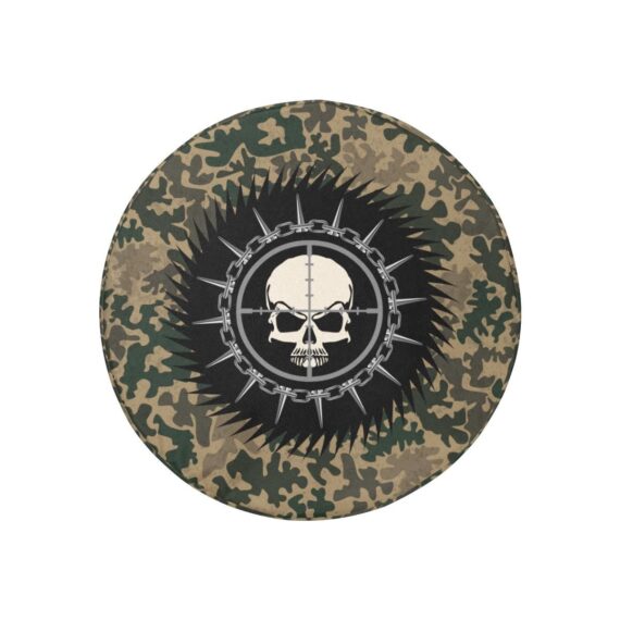 Amazing Compass Skull Brown Camouflage Design Spare Tire Cover - Jeep Tire Covers