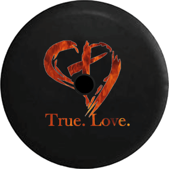 Spare Tire Cover Day True Love Christian Cross In Heart God American Flag - Jeep Tire Covers