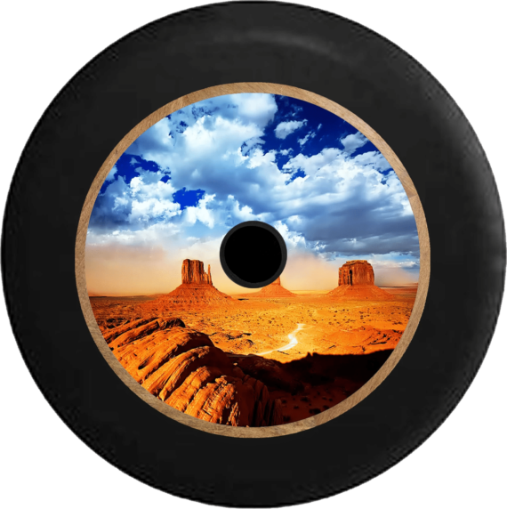 Desert Plateau Blue Sky Oasis Spare Tire Cover - Jeep Tire Covers