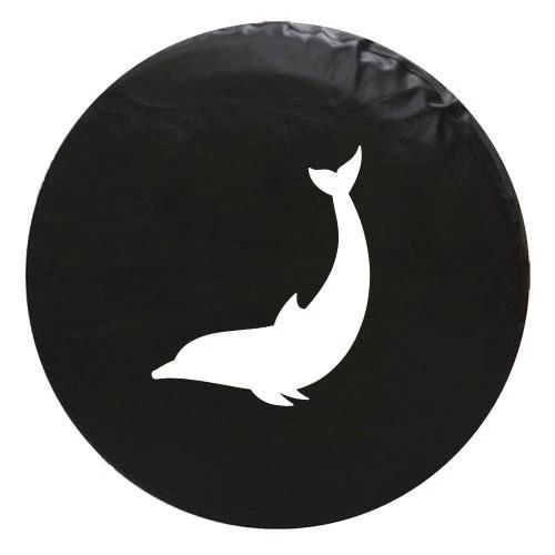 Dolphin Silhouettes Background Spare Tire Cover - Jeep Tire Covers