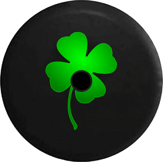 Spare Tire Cover Day Green Lucky 4 Leaf Clover Shamrock Irish Heritage