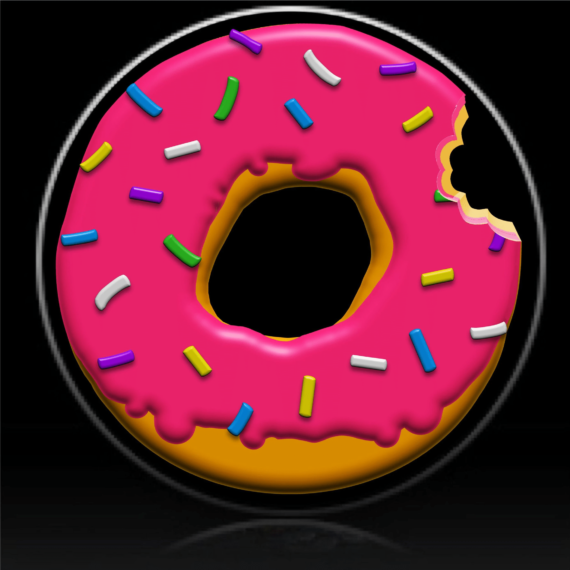 Pink Strawberry Donut Bitten With Colorful Glaze Design Spare Tire Cover - Jeep Tire Covers