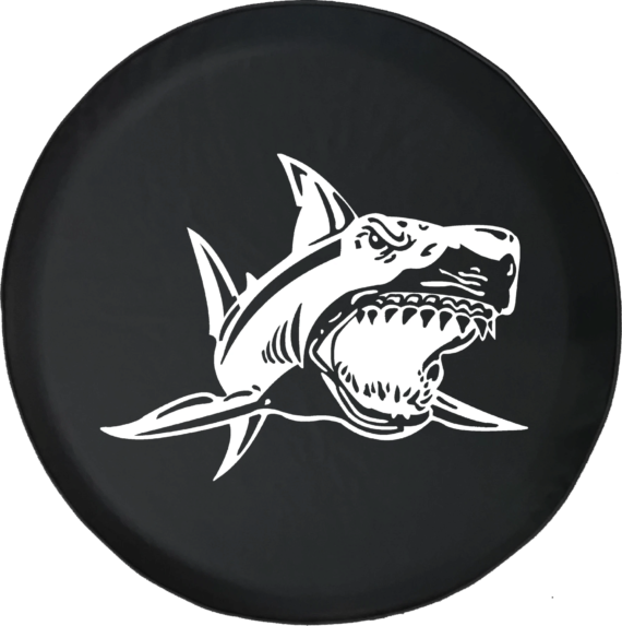 Great White Shark Spare Tire Cover - Jeep Tire Covers