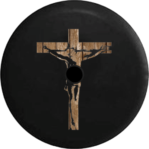 Jesus On Cross Holy Spirit Spare Tire Cover - Jeep Tire Covers