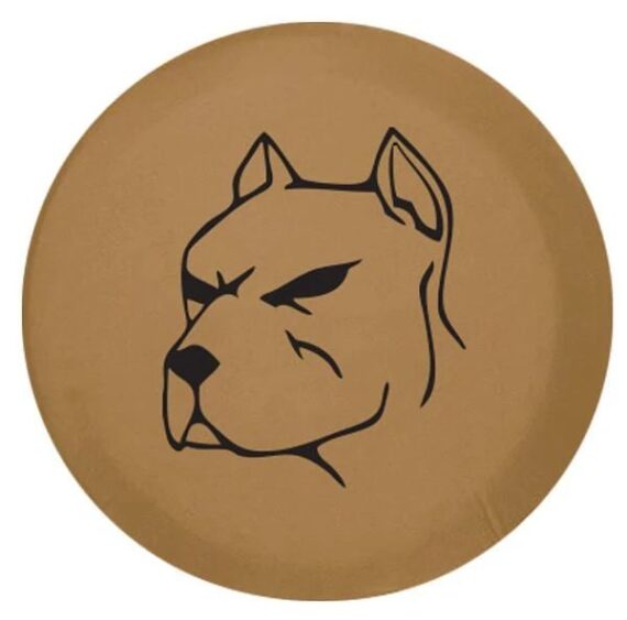 Face Of Pitbull Spare Tire Cover - Jeep Tire Covers