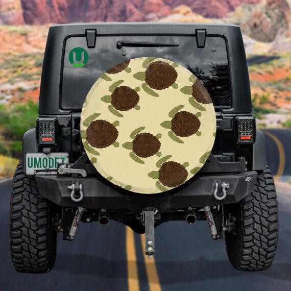 Swimming Sea Turtles World Turtle Day Spare Tire Cover - Jeep Tire Covers