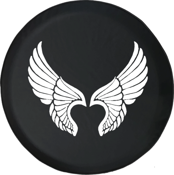 Angel Wings Black Collection Spare Tire Cover - Jeep Tire Covers