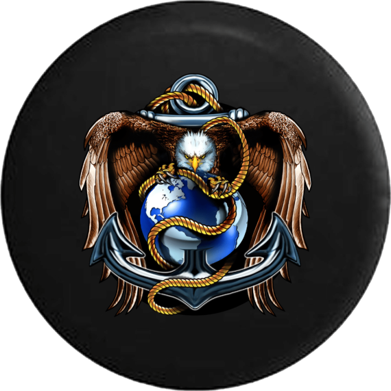 Jeep Liberty Spare Tire Cover With US Navy Anchor Jeep Tire Covers