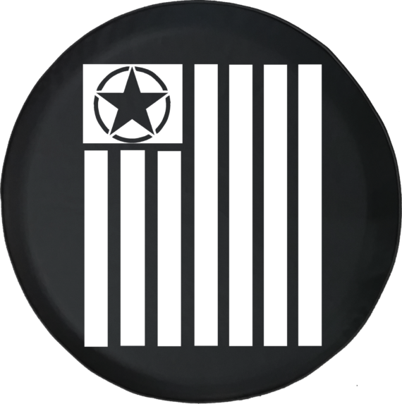 Jeep Liberty Tire Cover With Tactical Military Star - Jeep Tire Covers