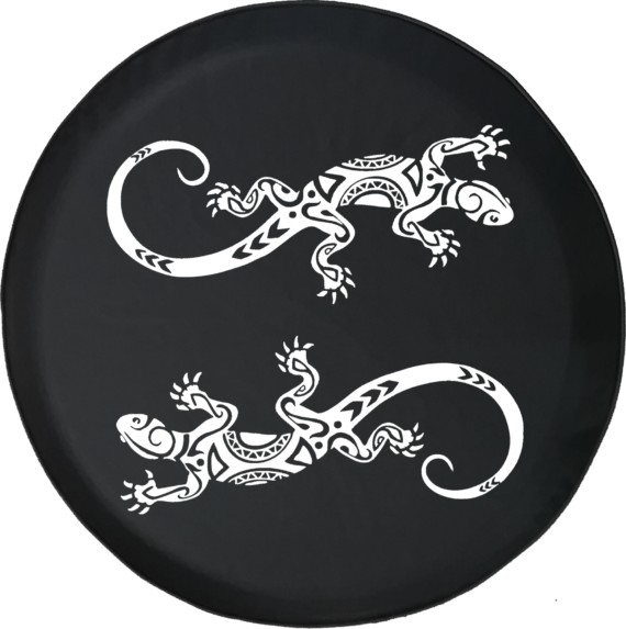 Island Gecko Lizard Chameleon Tribal Ying Yang Offroad Jeep RV Camper Spare Tire Cover S271 - Jeep Tire Covers