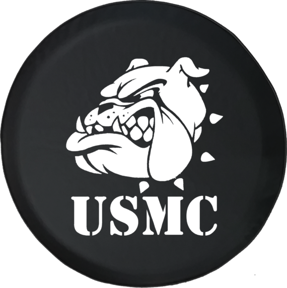 Jeep Liberty Spare Tire Cover With USMC Bulldog - Jeep Tire Covers