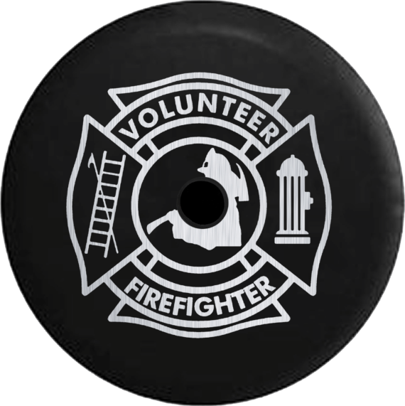 Jeep Wrangler JL Backup Camera Fire Department Burning Flames RV Camper Spare Tire Cover - Jeep Tire Covers