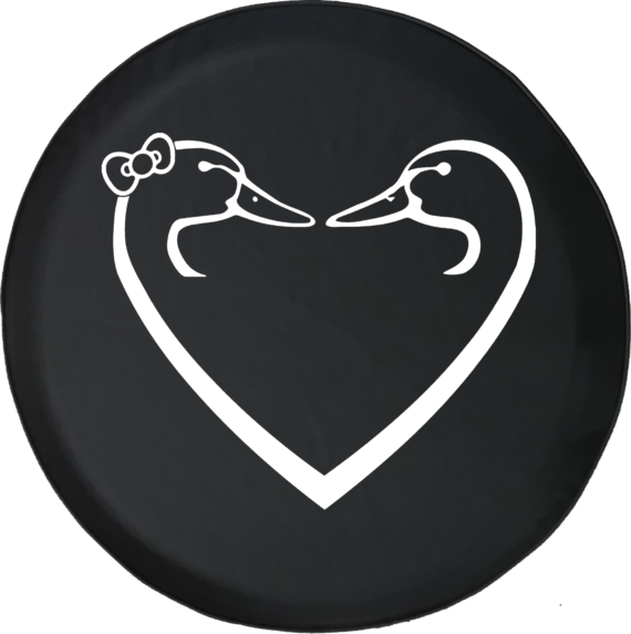 Jeep Liberty Spare Tire Cover With Heart of Ducks - Jeep Tire Covers