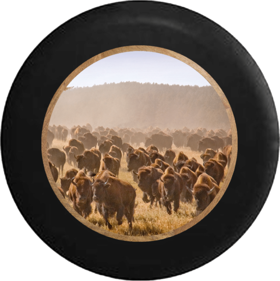 Jeep Liberty Spare Tire Cover With Bulls Running - Jeep Tire Covers