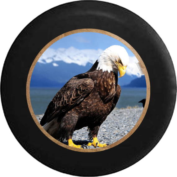 Jeep Wrangler Spare Tire Cover With Sharp Eagle - Jeep Tire Covers