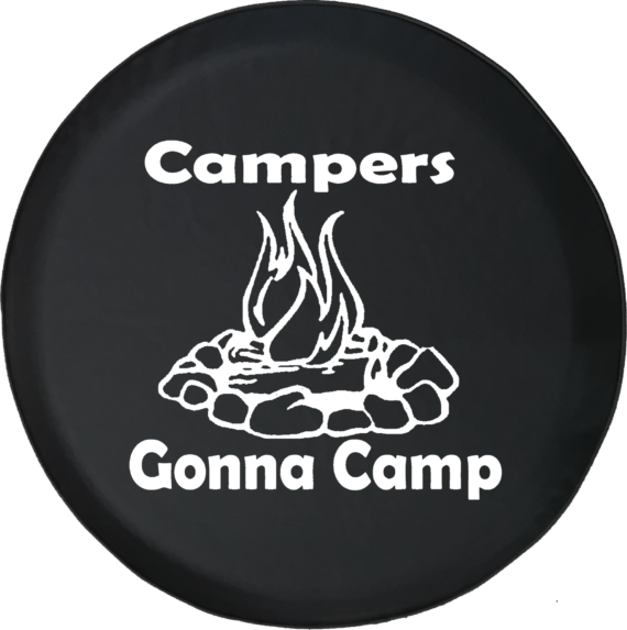 Jeep Wrangler Tire Cover With Campers Gonna Camp Print - Jeep Tire Covers