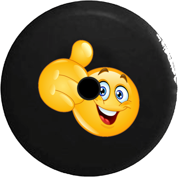 Jeep Wrangler JL Backup Camera Smiling Emoji Party Friends RV Camper Spare Tire Cover - Jeep Tire Covers