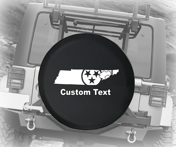 Tennessee Stars American 4x4- Personalized Spare Tire Cover - Jeep Tire Covers