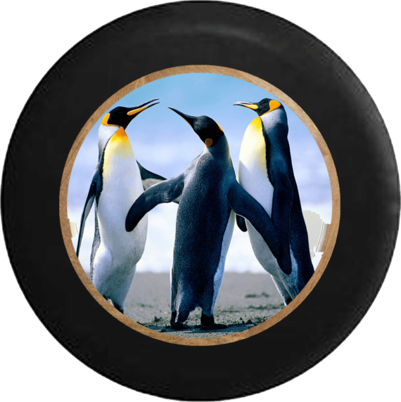 Jeep Wrangler Tire Cover With Penguins Print - Jeep Tire Covers