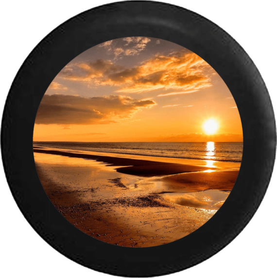 Jeep Liberty Spare Tire Cover With Sunrise Print - Jeep Tire Covers