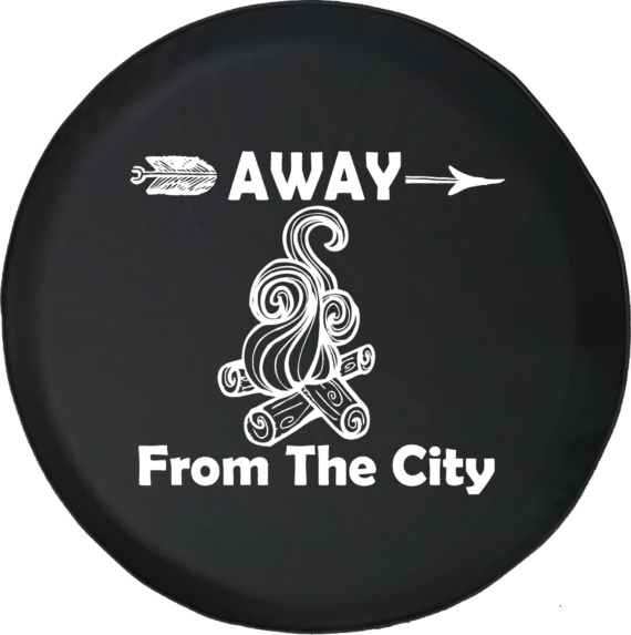 Jeep Liberty Tire Cover With Away from the City - Jeep Tire Covers