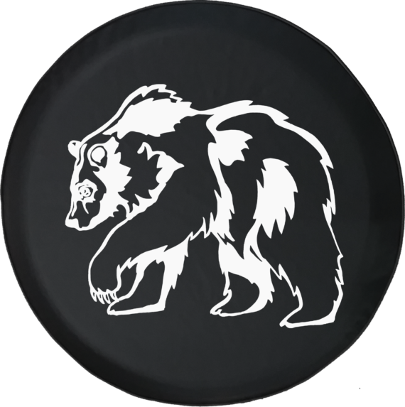 Grizzly Black Bear Hunting Offroad Jeep RV Camper Spare Tire Cover LV178 - Jeep Tire Covers