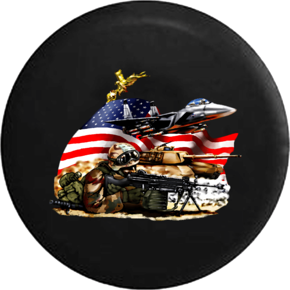 Jeep Liberty Tire Cover With American Military Armed Forces – Jeep Tire