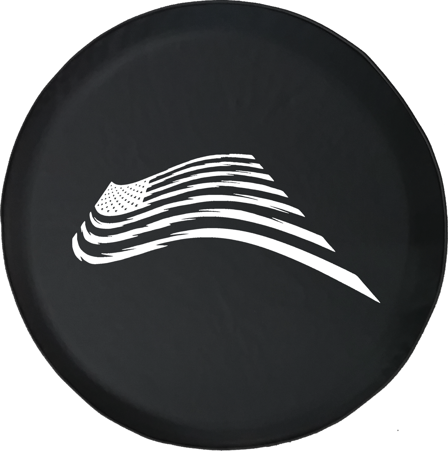 Jeep Wrangler Tire Cover With American Flag Waving Stars and Stripes