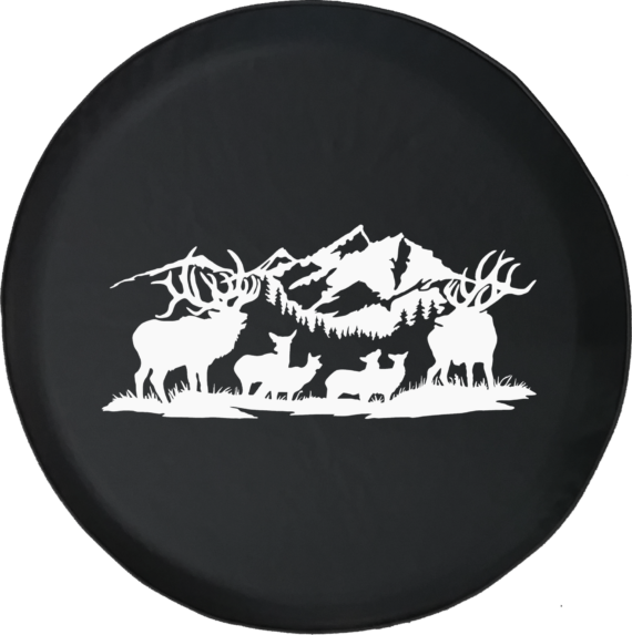 Wildlife Scene Deer Hunting Offroad Jeep RV Camper Spare Tire Cover LV130 - Jeep Tire Covers