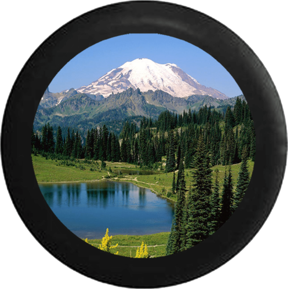 Jeep Liberty Tire Cover With Pine Forest Print - Jeep Tire Covers