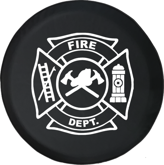 Fire Department Offroad Jeep RV Camper Spare Tire Cover S199 - Jeep Tire Covers